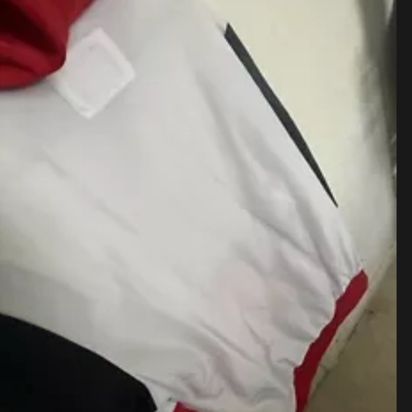 NWOT Forever 21 Men Pullover Red White Blue Hood Windbreaker Jacket Pullover Med - Picture 3 of 6